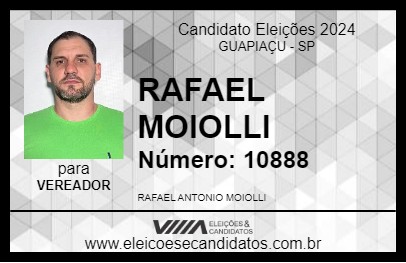 Candidato RAFAEL MOIOLLI 2024 - GUAPIAÇU - Eleições