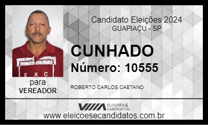 Candidato CUNHADO 2024 - GUAPIAÇU - Eleições