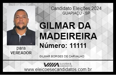 Candidato GILMAR DA MADEIREIRA 2024 - GUAPIAÇU - Eleições