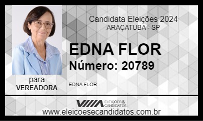 Candidato EDNA FLOR 2024 - ARAÇATUBA - Eleições