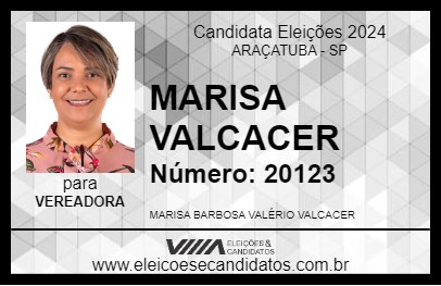 Candidato MARISA VALCACER 2024 - ARAÇATUBA - Eleições