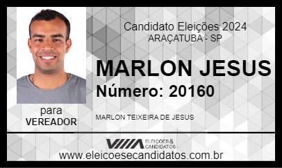 Candidato MARLON JESUS 2024 - ARAÇATUBA - Eleições