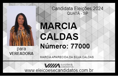 Candidato MARCIA CALDAS 2024 - QUATÁ - Eleições