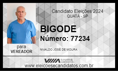 Candidato BIGODE 2024 - QUATÁ - Eleições