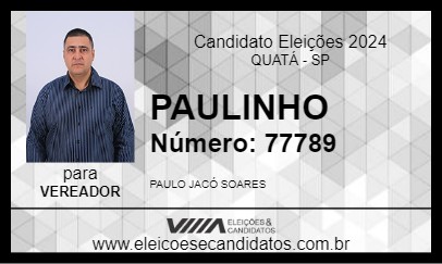 Candidato PAULINHO 2024 - QUATÁ - Eleições