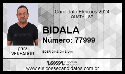 Candidato BIDALA 2024 - QUATÁ - Eleições