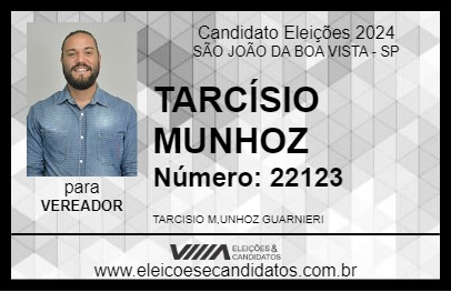 Candidato TARCÍSIO MUNHOZ 2024 - SÃO JOÃO DA BOA VISTA - Eleições