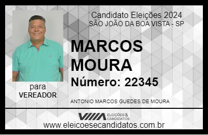 Candidato MARCOS MOURA 2024 - SÃO JOÃO DA BOA VISTA - Eleições