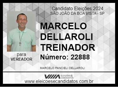 Candidato MARCELO DELLAROLI TREINADOR 2024 - SÃO JOÃO DA BOA VISTA - Eleições