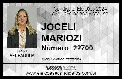 Candidato JOCELI MARIOZI 2024 - SÃO JOÃO DA BOA VISTA - Eleições