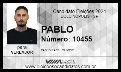 Candidato PABLO 2024 - DOLCINÓPOLIS - Eleições