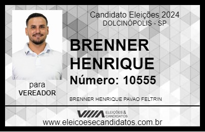 Candidato BRENNER HENRIQUE 2024 - DOLCINÓPOLIS - Eleições