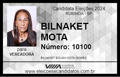 Candidato BILNAKET MOTA 2024 - RUBINÉIA - Eleições