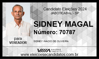 Candidato SIDNEY MAGAL 2024 - JABOTICABAL - Eleições