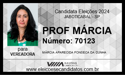 Candidato PROF MÁRCIA 2024 - JABOTICABAL - Eleições