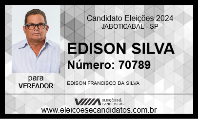 Candidato EDISON SILVA 2024 - JABOTICABAL - Eleições