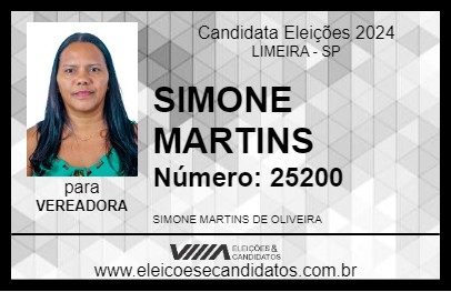 Candidato SIMONE MARTINS 2024 - LIMEIRA - Eleições