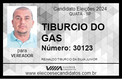 Candidato TIBURCIO DO GAS 2024 - QUATÁ - Eleições