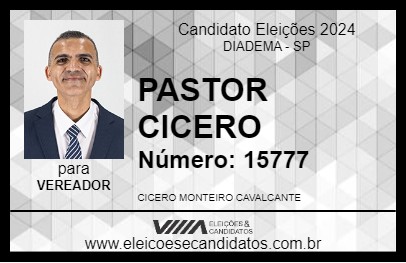 Candidato PASTOR CICERO 2024 - DIADEMA - Eleições