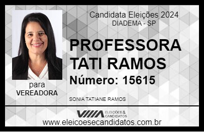 Candidato PROFESSORA TATI RAMOS 2024 - DIADEMA - Eleições