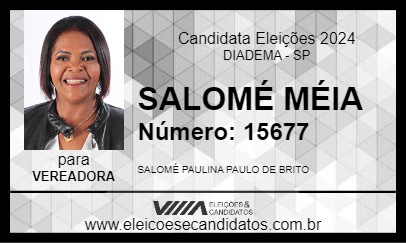 Candidato SALOMÉ MÉIA 2024 - DIADEMA - Eleições