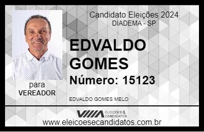 Candidato EDVALDO GOMES 2024 - DIADEMA - Eleições