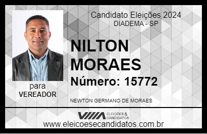 Candidato NILTON MORAES 2024 - DIADEMA - Eleições