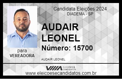 Candidato AUDAIR LEONEL 2024 - DIADEMA - Eleições