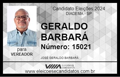 Candidato GERALDO BARBARÁ 2024 - DIADEMA - Eleições