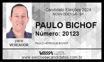 Candidato PAULO BICHOF 2024 - NOVA ODESSA - Eleições