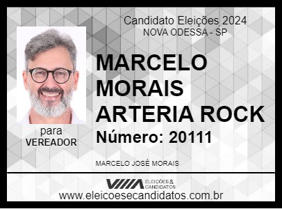 Candidato MARCELO MORAIS ARTERIA ROCK 2024 - NOVA ODESSA - Eleições