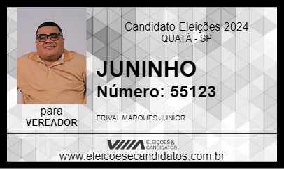 Candidato JUNINHO 2024 - QUATÁ - Eleições