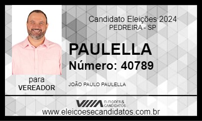 Candidato PAULELLA 2024 - PEDREIRA - Eleições