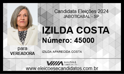 Candidato IZILDA COSTA 2024 - JABOTICABAL - Eleições