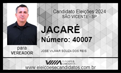 Candidato JACARÉ 2024 - SÃO VICENTE - Eleições