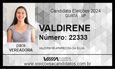 Candidato VALDIRENE 2024 - QUATÁ - Eleições