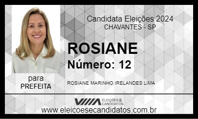 Candidato ROSIANE 2024 - CHAVANTES - Eleições