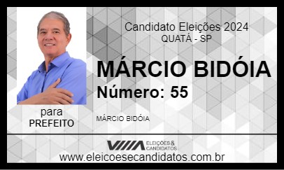 Candidato MÁRCIO BIDÓIA 2024 - QUATÁ - Eleições