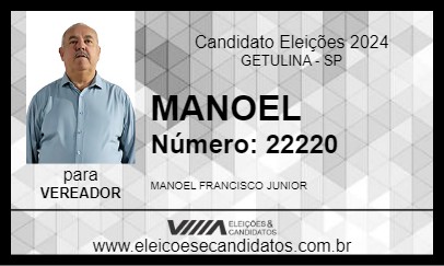 Candidato MANOEL 2024 - GETULINA - Eleições