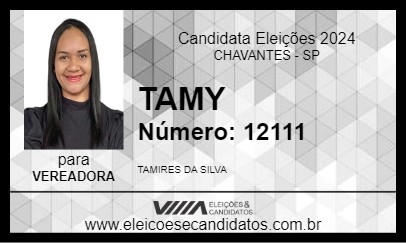 Candidato TAMY 2024 - CHAVANTES - Eleições