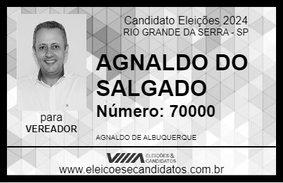 Candidato AGNALDO  DO SALGADO 2024 - RIO GRANDE DA SERRA - Eleições