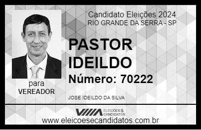 Candidato PASTOR IDEILDO 2024 - RIO GRANDE DA SERRA - Eleições