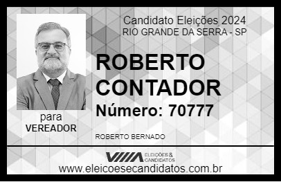 Candidato ROBERTO CONTADOR 2024 - RIO GRANDE DA SERRA - Eleições