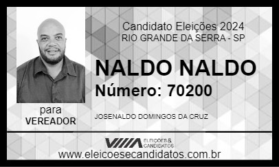 Candidato NALDO NALDO 2024 - RIO GRANDE DA SERRA - Eleições