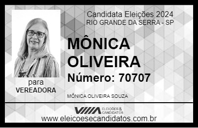 Candidato MÔNICA OLIVEIRA 2024 - RIO GRANDE DA SERRA - Eleições