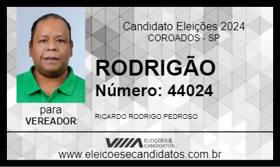 Candidato RODRIGÃO 2024 - COROADOS - Eleições