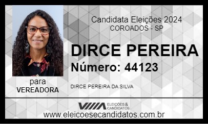 Candidato DIRCE PEREIRA 2024 - COROADOS - Eleições