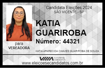 Candidato KATIA GUARIROBA 2024 - SÃO VICENTE - Eleições