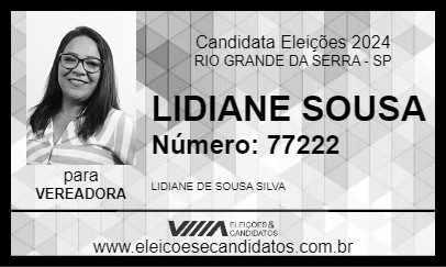 Candidato LIDIANE SOUSA 2024 - RIO GRANDE DA SERRA - Eleições