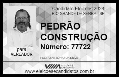 Candidato PEDRÃO CONSTRUÇÃO 2024 - RIO GRANDE DA SERRA - Eleições